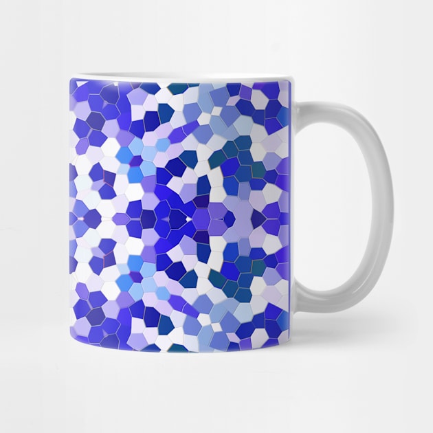 Geometric Mandala in Different Shades of Blue by KaSaPo